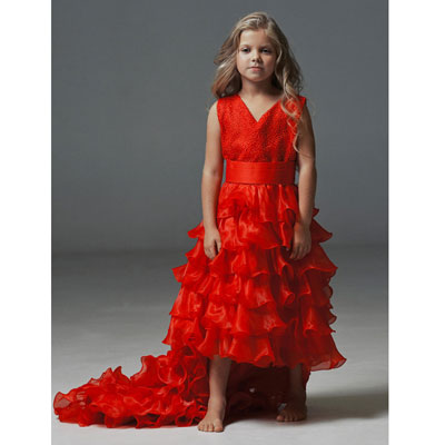 Парные красные платья для мамы и дочки для фотосессии напрокат
