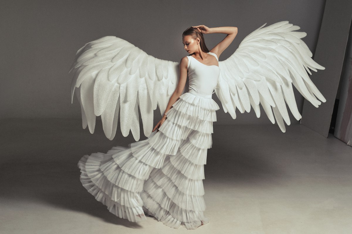 Крылья Ангела белые перья крылья фото реквизит косплей крылья сценическое шоу мальчик фотосессия
