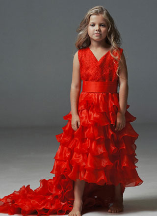 красное детское платья для фотосессии напрокат