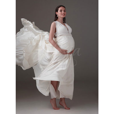 Белое платье-трансформер напрокат для беременных 