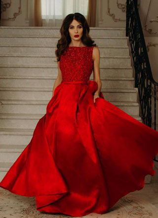 Красное платье с пайетками напрокат для фотосессии