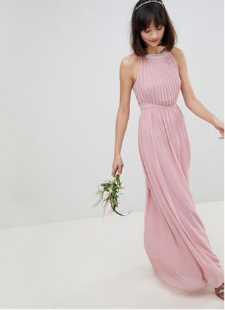 Розовое платье с открытой спиной напрокат в аренду для фотосессии