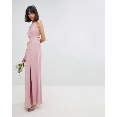 Розовое платье с открытой спиной напрокат в аренду для фотосессии