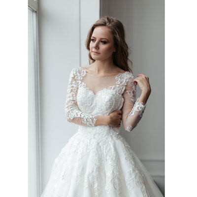 Роскошное белое платье напрокат для свадьбы