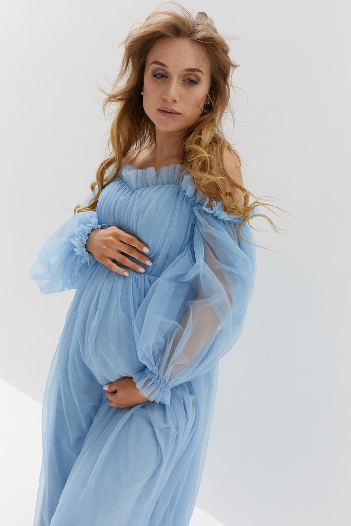 воздушное платье макси для беременных