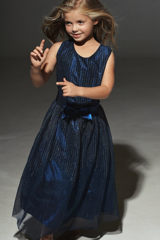 Детское платье синего цвета