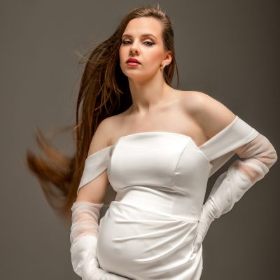 Платье Челия в белом для беременных