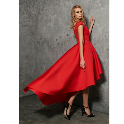 Красное платье из неопрена