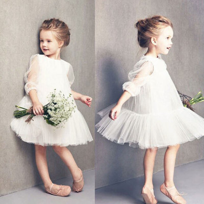 white-Белые парные платья для фотосессии мамы и дочки